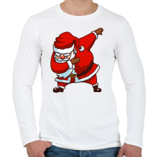 PRINTFASHION Dabbing mikulás - Férfi hosszú ujjú póló - Fehér férfi póló