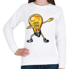 PRINTFASHION Dabbing - Női pulóver - Fehér női pulóver, kardigán