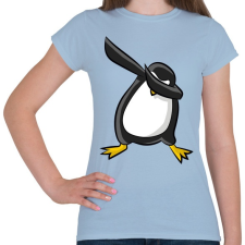 PRINTFASHION Dabbing pingvin - Női póló - Világoskék női póló