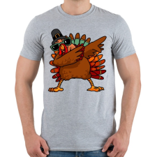 PRINTFASHION Dabbing pulyka - Férfi póló - Sport szürke férfi póló