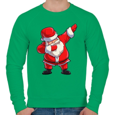 PRINTFASHION Dabbing Santa - Férfi pulóver - Zöld férfi pulóver, kardigán