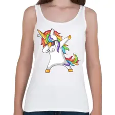 PRINTFASHION Dabbing unikornis - Női atléta - Fehér atléta, trikó