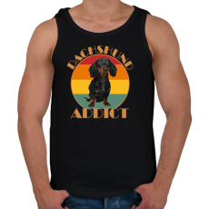 PRINTFASHION Dachshund addict - Férfi atléta - Fekete