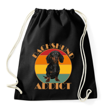 PRINTFASHION Dachshund addict - Sportzsák, Tornazsák - Fekete tornazsák
