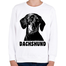 PRINTFASHION Dachshund - Gyerek pulóver - Fehér