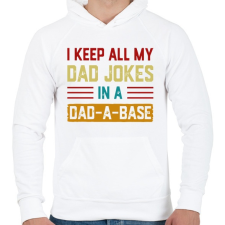 PRINTFASHION DAD-A-BASE - Férfi kapucnis pulóver - Fehér férfi pulóver, kardigán