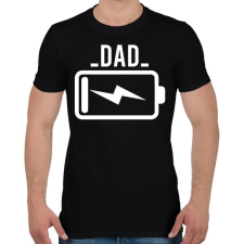 PRINTFASHION Dad battery - Férfi póló - Fekete férfi póló