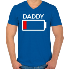 PRINTFASHION DADDY2.png - Férfi V-nyakú póló - Királykék