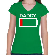 PRINTFASHION DADDY2.png - Női V-nyakú póló - Zöld