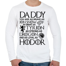 PRINTFASHION Daddy GOT - Férfi hosszú ujjú póló - Fehér férfi póló