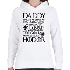 PRINTFASHION Daddy GOT - Női kapucnis pulóver - Fehér női pulóver, kardigán