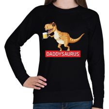 PRINTFASHION Daddysaurus - Női pulóver - Fekete női pulóver, kardigán
