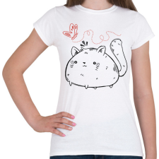 PRINTFASHION Dagi cica - Női póló - Fehér női póló