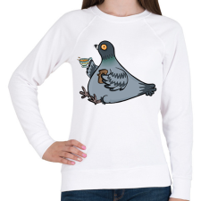 PRINTFASHION Dagi galamb - Női pulóver - Fehér női pulóver, kardigán