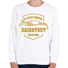 PRINTFASHION Daihatsus sofőr - Gyerek pulóver - Fehér gyerek pulóver, kardigán