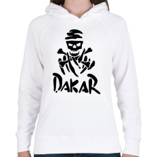 PRINTFASHION Dakar skull - Női kapucnis pulóver - Fehér