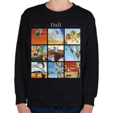 PRINTFASHION Dalí - részletek - Gyerek pulóver - Fekete gyerek pulóver, kardigán