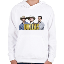 PRINTFASHION Dallas - Gyerek kapucnis pulóver - Fehér gyerek pulóver, kardigán