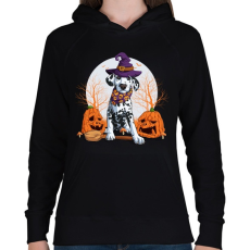 PRINTFASHION Dalmata halloween - Női kapucnis pulóver - Fekete