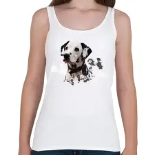 PRINTFASHION dalmata - Női atléta - Fehér női trikó