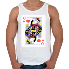 PRINTFASHION Dáma szív - Férfi atléta - Fehér atléta, trikó