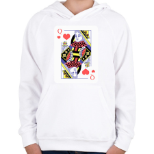 PRINTFASHION Dáma szív - Gyerek kapucnis pulóver - Fehér gyerek pulóver, kardigán