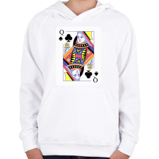 PRINTFASHION Dáma treff - Gyerek kapucnis pulóver - Fehér gyerek pulóver, kardigán