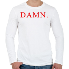 PRINTFASHION Damn - Férfi hosszú ujjú póló - Fehér férfi póló