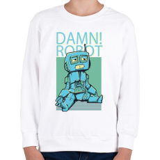 PRINTFASHION Damn Robot- - Gyerek pulóver - Fehér