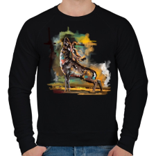 PRINTFASHION damvad festmeny - Férfi pulóver - Fekete férfi pulóver, kardigán