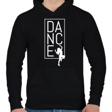 PRINTFASHION Dance (white) - Férfi kapucnis pulóver - Fekete férfi pulóver, kardigán