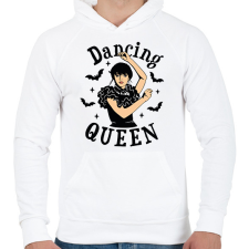 PRINTFASHION Dancing Queen - Férfi kapucnis pulóver - Fehér férfi pulóver, kardigán