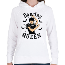 PRINTFASHION Dancing Queen - Női kapucnis pulóver - Fehér női pulóver, kardigán