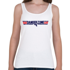 PRINTFASHION Danger Zone - Női atléta - Fehér női trikó
