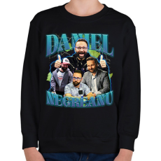 PRINTFASHION Daniel Negreanu - póker - Gyerek pulóver - Fekete