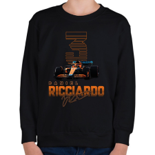 PRINTFASHION Daniel Ricciardo - Gyerek pulóver - Fekete gyerek pulóver, kardigán