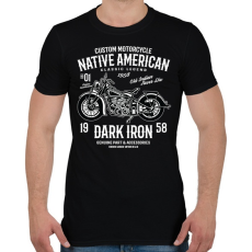 PRINTFASHION Dark Iron 1958 legendás motor - Férfi póló - Fekete