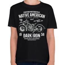 PRINTFASHION Dark Iron 1958 legendás motor - Gyerek póló - Fekete