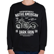 PRINTFASHION Dark Iron 1958 legendás motor - Gyerek pulóver - Fekete gyerek pulóver, kardigán