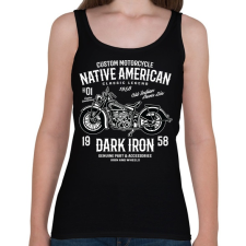 PRINTFASHION Dark Iron 1958 legendás motor - Női atléta - Fekete női trikó