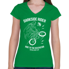 PRINTFASHION Darkside rider - Női V-nyakú póló - Zöld