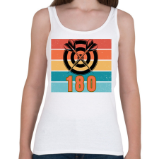 PRINTFASHION darts 180 - Női atléta - Fehér női trikó