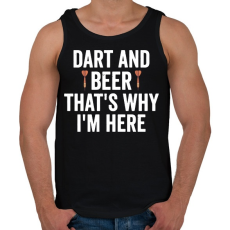 PRINTFASHION Darts&beer - Férfi atléta - Fekete