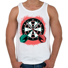 PRINTFASHION Darts - Férfi atléta - Fehér atléta, trikó