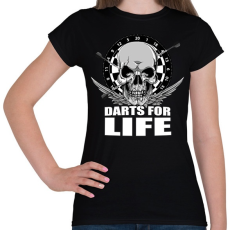 PRINTFASHION Darts for Life - Női póló - Fekete