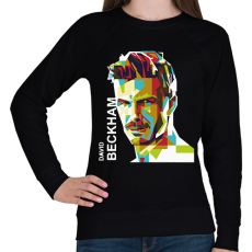 PRINTFASHION David Beckham focista - Női pulóver - Fekete