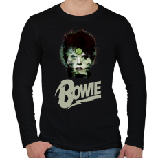 PRINTFASHION david bowie - Férfi hosszú ujjú póló - Fekete