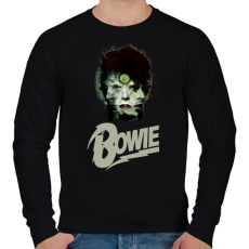 PRINTFASHION david bowie - Férfi pulóver - Fekete