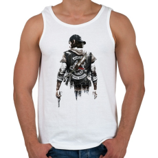 PRINTFASHION Days gone  bad ass - Férfi atléta - Fehér