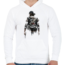 PRINTFASHION Days gone  bad ass - Férfi kapucnis pulóver - Fehér férfi pulóver, kardigán